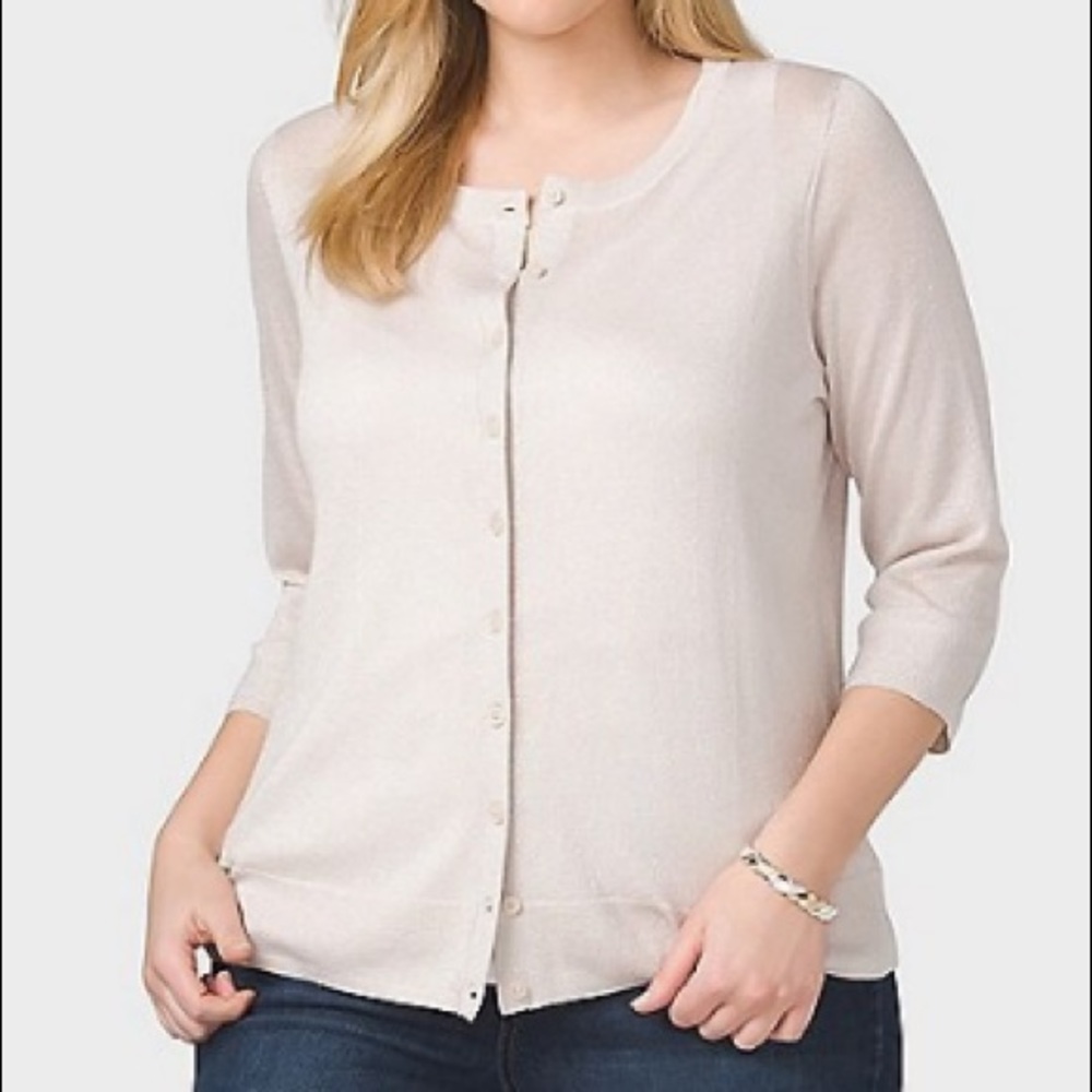 PLUS SIZE METALLIC CARDIGAN New!